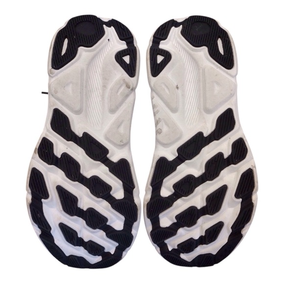 HOKA Clifton 9 Womens Size 7.5D Wide Black White Running Walking Shoes Nice cond - Picture 4 of 14